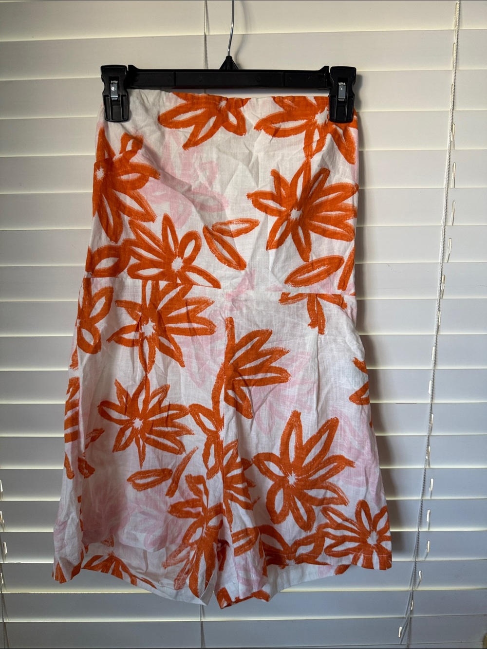 Rhythm White Romper with Bold Orange Floral Print